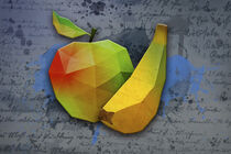 Origami - Apfel und Banane  by Erich Krätschmer