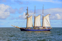 Die "Santa Barbara Anna" zur Hanse Sail vor Warnemünde von Ulrich Senff