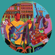 PAUL THE VENETIAN, a detail from the painting UNIFIED FIELD OF CONSCIOUSNESS by Rosie Jackson