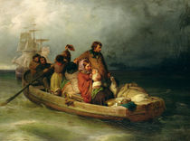 Emigrant passengers on board by Felix Schlesinger