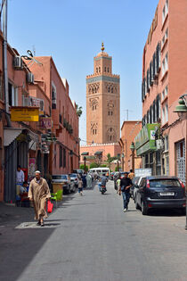 Marokko, Blick zur Kutubiya-Moschee in Marrakesch von Ulrich Senff