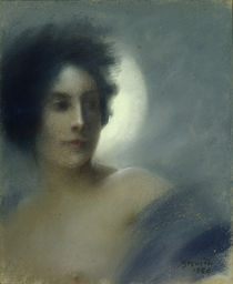 Woman with a Crescent Moon or von Paul Albert Besnard