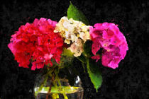 Hortensien in Blumenvase. Gemalt. von havelmomente