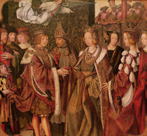St. Ursula and Prince Etherius Making a Solemn Vow to each Other von Master of the St. Auta Altarpiece