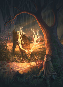 Magic deer by Antonina Kowalewski