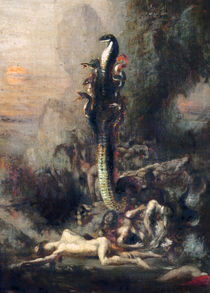 Hercules and the Lernaean Hydra by Narcisse Berchere