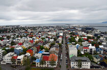 Blick über Reykjavik vom Turm der Hallgrimskirkja by Ulrich Senff