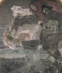 The Flight of Faust and Mephistopheles by Mikhail Aleksandrovich Vrubel