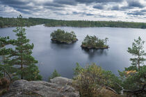 Small islands in Lake Stensjön in the Tyresta National Park in Sweden, from above by Bastian Linder