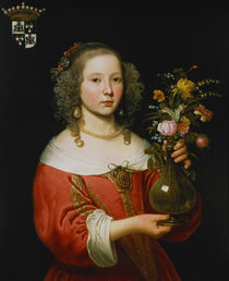 Portrait of a Young Girl  von Abraham Lamberts Jacobsz van den Tempel