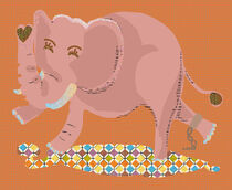Happy elephant by Myungja Anna Koh