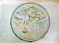 Map of the world  by Abu Muhammad Al-Idrisi or Edrisi