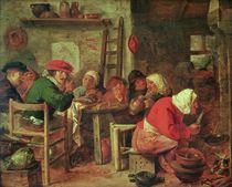 A Peasant Meal  by Adriaen Brouwer