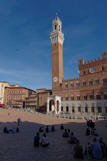 Siena: Der Palazzo Pubblico mit dem Torre del Mangia von Berthold Werner