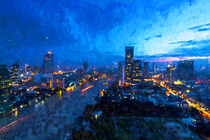 Cityscape of Bangkok. Painted. von havelmomente