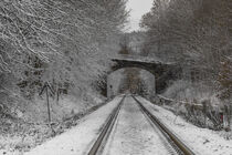 Old railway line in winter von Holger Spieker