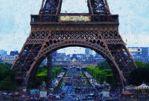 Eifel tower in Paris painted. von havelmomente