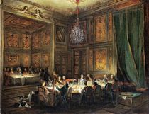Dinner of the Prince of Conti  von Michel Barthelemy Ollivier or Olivier