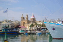 Der Hafen von Marsaxlokk auf Malta. Digital Art. von Berthold Werner