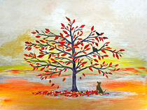 Belebter Herbstbaum von Tina Melz