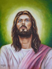 'Jesus Christus Portrait' von Marita Zacharias