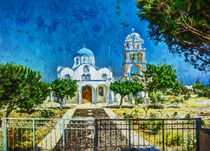Church of Santorini. Painted. von havelmomente