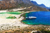 Bucht von Balos auf Insel Kreta. Gemalt. by havelmomente