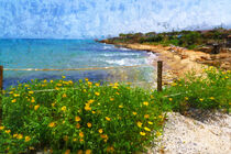 Bucht von Stalis auf Insel Kreta. Gemalt. von havelmomente