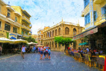 Innenstadt von Iraklion Insel Kreta. Gemalt. by havelmomente