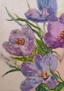 Lavender and Blue Flowers von eloiseart