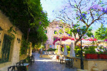 Altstadt von Korfu Stadt Kerkyra. Gemalt. Griechische Insel. von havelmomente