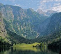 Obersee mit Blick auf die Fischunkelalm und den Rötbachfall by Susanne Winkels
