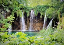 Wasserfälle bei den Plitvicer Seen in Kroatien von Susanne Winkels