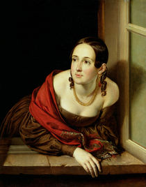 Woman at her Window or von Vasili Andreevich Tropinin