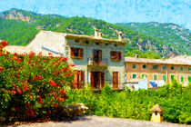 Traditionelles Landhaus in Valldemossa auf Mallorca. Gemalt. by havelmomente