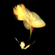 Fraktale Kunst mit Gelbtönen, die Blume von Nick Freund