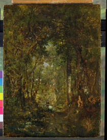In the Wood at Fontainebleau  by Theodore Rousseau
