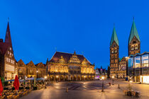 Marktplatz mit dem Rathaus in der Hansestadt Bremen by dieterich-fotografie