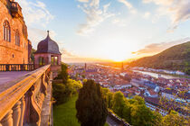 Blick vom Schloss über Heidelberg, Deutschland von dieterich-fotografie