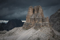 Sasso di Sesto mountains peak in the Dolomite Alps in South Tyrol with dramatic dark sky by Bastian Linder