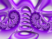 Dual Spirals in Purple by Elisabeth  Lucas