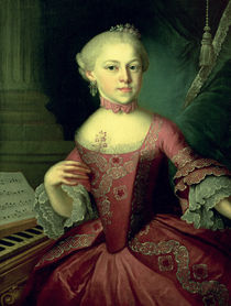 Maria-Anna Mozart by Peter Anton Lorenzoni