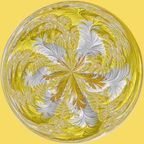 Lemon an d Cream Fractal Orb Fourteen von Elisabeth  Lucas