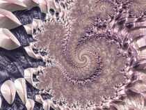 Mauve Pink and Ivory Fractal Eighteen by Elisabeth  Lucas