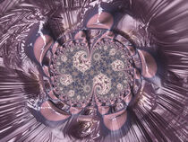 Mauve Pink and Ivory Fractal Fifteen by Elisabeth  Lucas