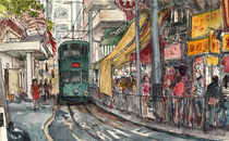 Tram at North Point in Hong Kong von Adolfo Arranz