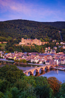 Heidelberg zur blauen Stunde/Heidelberg at blue hour von Susanne Fritzsche