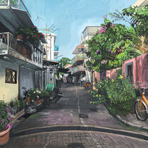 Street in Mui Wo by Adolfo Arranz