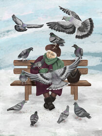 Pigeon Lady by Paula  Belle Flores