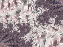 Mauve Pink and Ivory Fractal Forty One by Elisabeth  Lucas